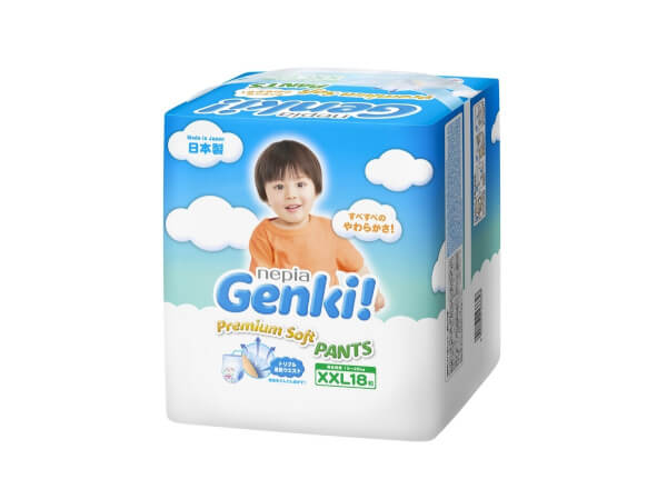 Combo 2 Gói Tã quần Nhật cao cấp Genki (XXL, 18 miếng)