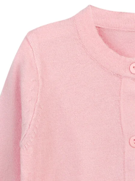 Áo khoác len bé gái CF G109022 (9M,Hồng)