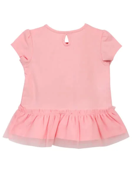 Áo thun bé gái tay ngắn CF G119004 (9M,Hồng)