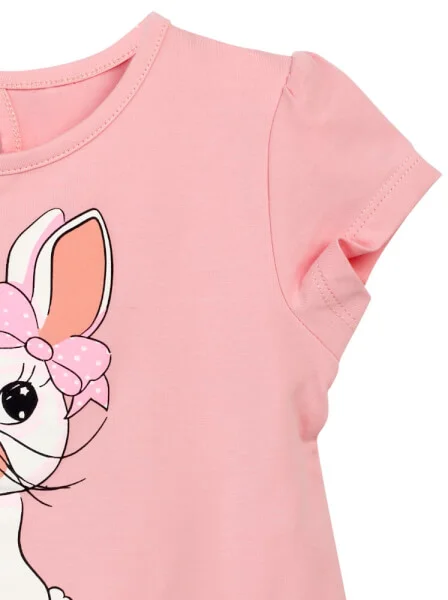 Áo thun bé gái tay ngắn CF G119004 (9M,Hồng)