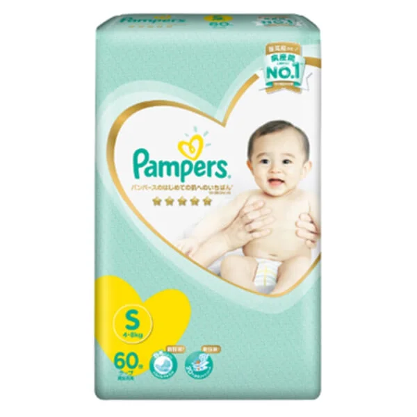 Bỉm tã dán cao cấp Pampers Nhật new size S 60 miếng (4-8kg)