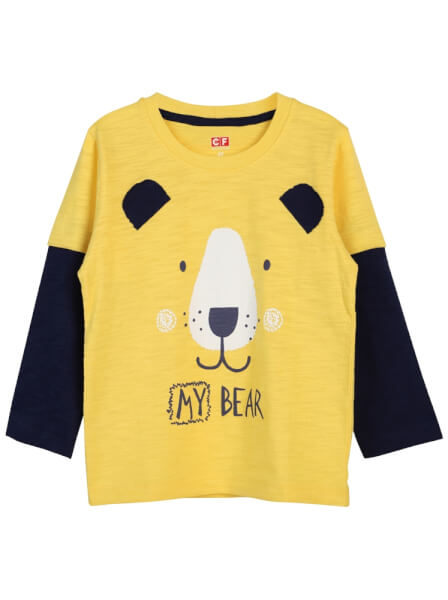 Áo thun bé trai tay dài CF B119019 Vàng