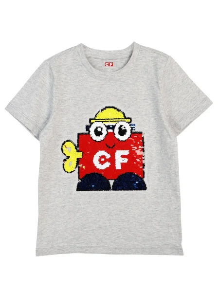 Áo thun bé trai tay ngắn CF G119028 Xám