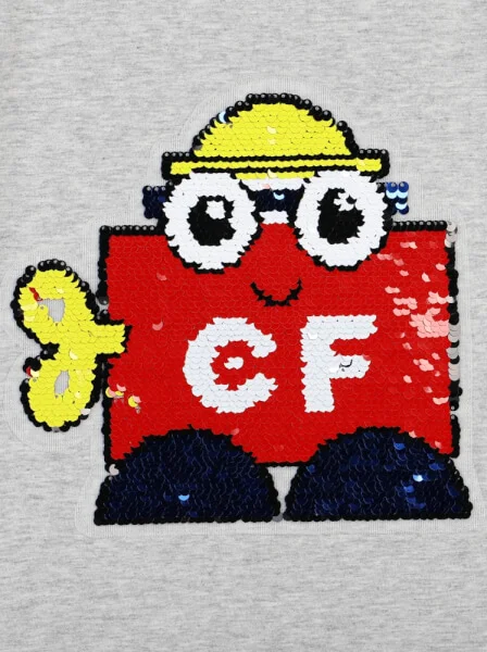 Áo thun bé trai tay ngắn CF G119028 Xám