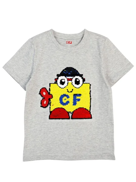 Áo thun bé trai tay ngắn CF G119028 Xám