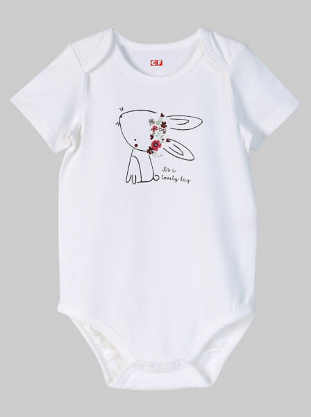 Body bé gái tam giác CF G129028 (6M,Trắng)