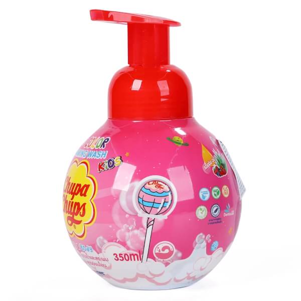 Combo 2 Tắm gội toàn thân tạo bọt hương kẹo dâu Chupa Chups 350ml
