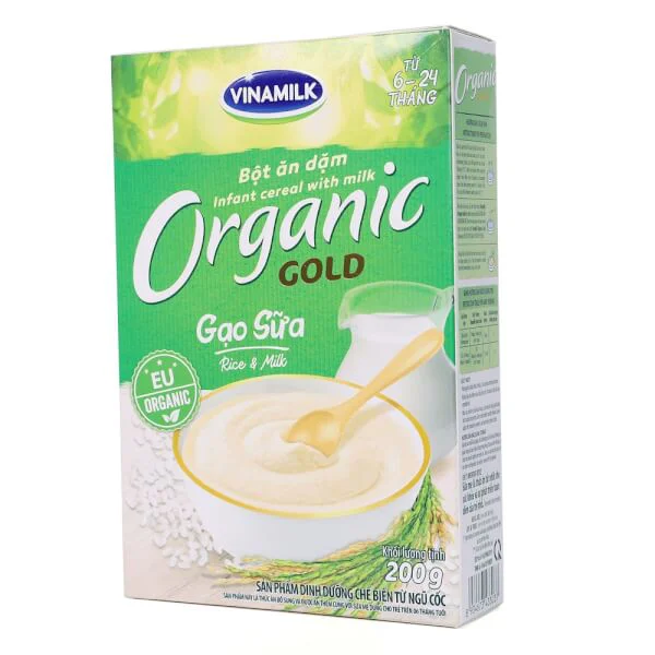 Bột ăn dặm gạo sữa - Vinamilk Organic Gold 200g