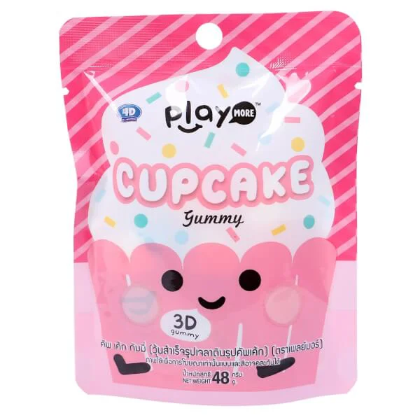 Kẹo dẻo hình bánh Cupcake Playmore 48g