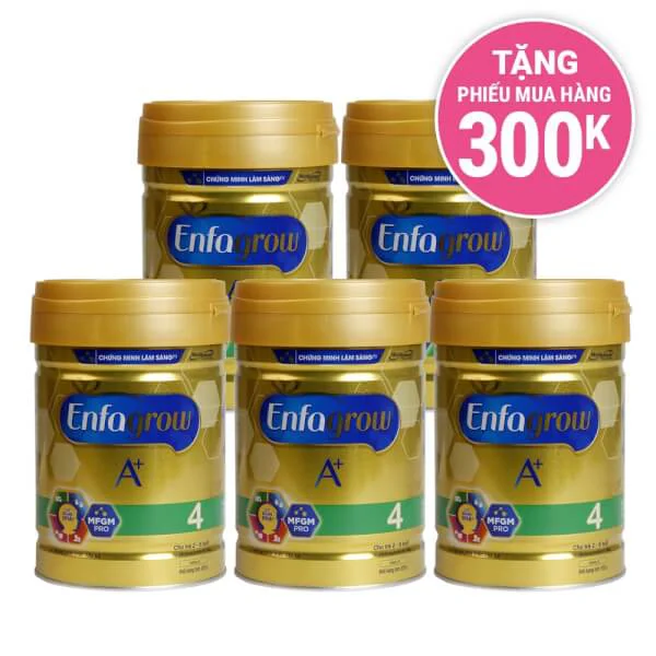 Sữa bột Combo 5 Lon Enfagrow A + 4, 870g
