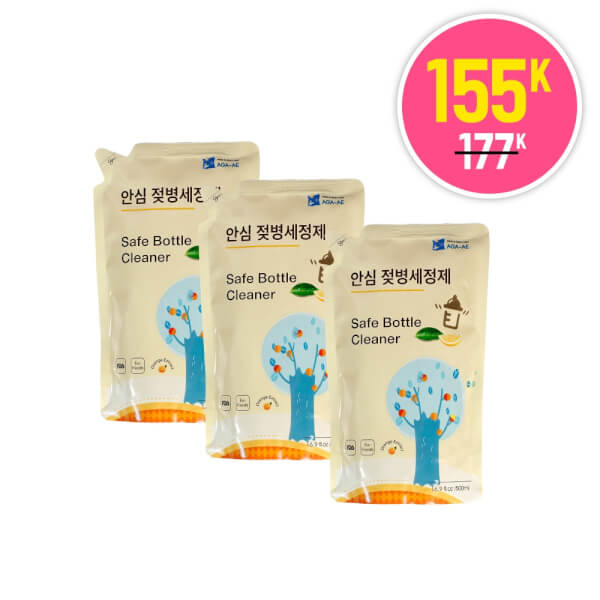 Combo 3 Nước rửa bình sữa AGA-AE hương cam_Túi 500ml