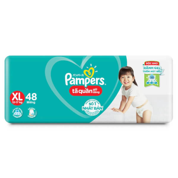 Bỉm tã quần Nhật Pampers Jumbo size XL 48 miếng (12-17 kg)