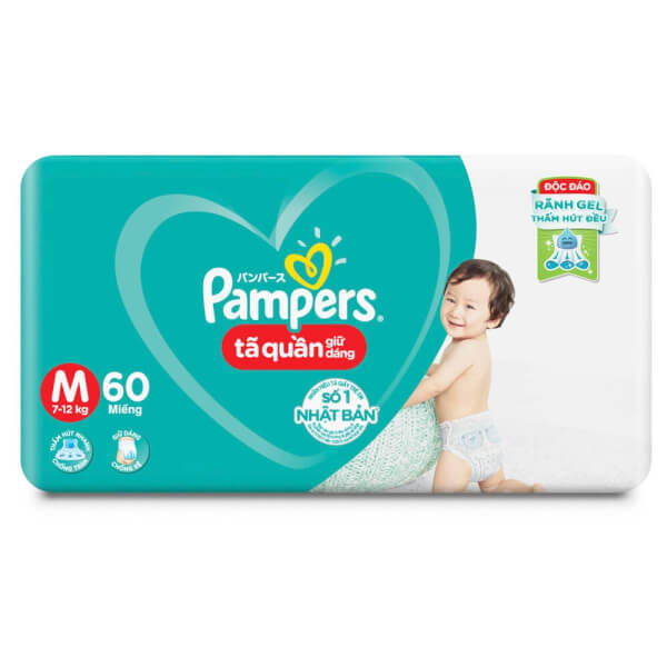 Bỉm tã quần Nhật Pampers Jumbo size M 60 miếng (7-12 kg)