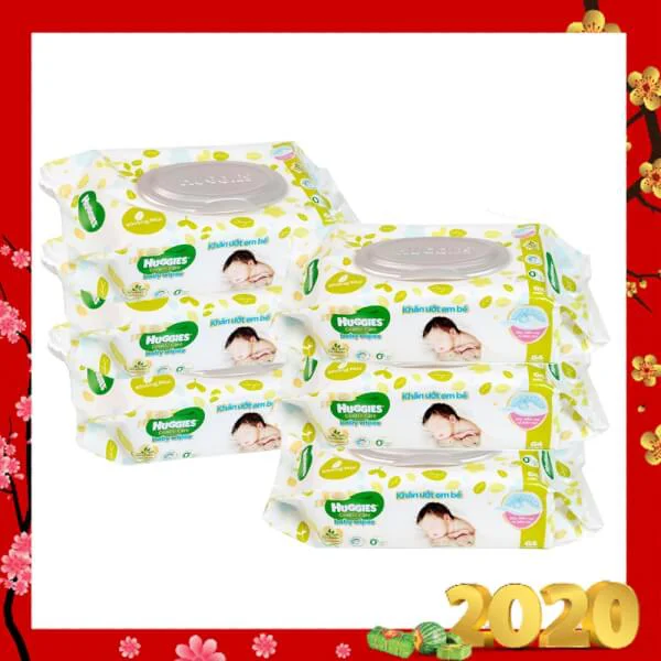 Combo 6 bịch Khăn ướt Huggies 64 miếng