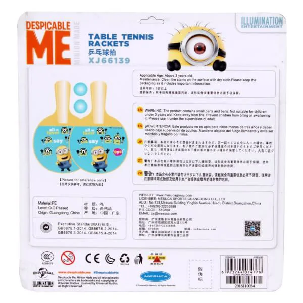 Bộ vợt bóng bàn Minion XJ66139
