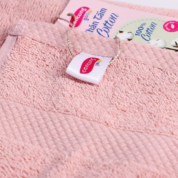 Khăn tắm cotton ConCung Good (Hồng)