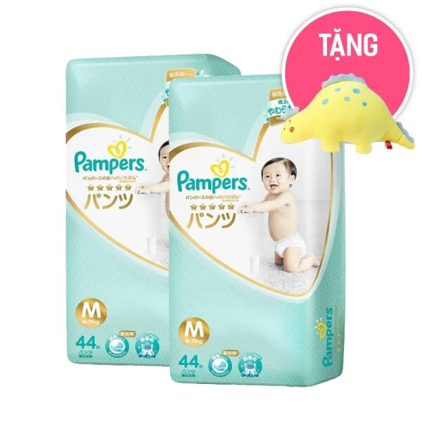 Combo 2 Gói Tã quần Pampers Nhật Bản new (M, 6-11kg, 44 miếng)