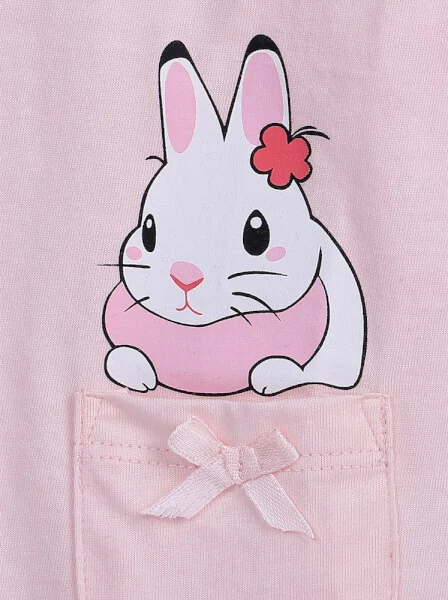 Áo thun bé gái sát nách CF G119017 Hồng