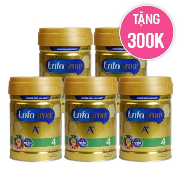Sữa bột Combo 5 Lon Enfagrow A + 4, 870g