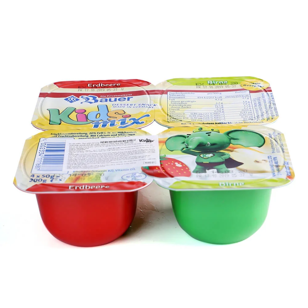 Phô mai hoa quả Kids Mix vị dâu lê 50g - Lốc 4