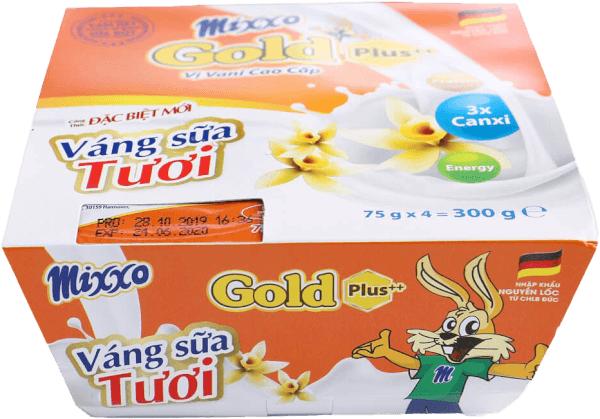 Váng sữa  tươi Mixxo Gold 75g - Lốc 4