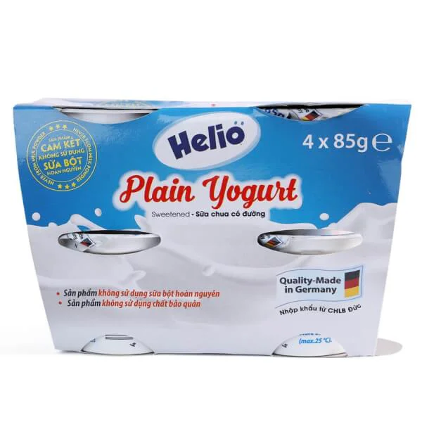 Sữa chua có đường Helio 85g - Lốc 4