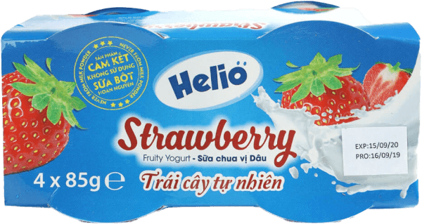 Sữa chua hoa quả Helio vị dâu 85g - Lốc 4