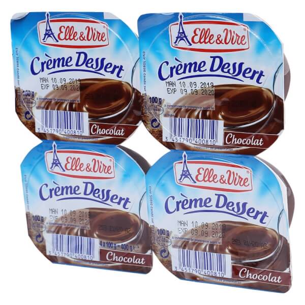 Kem sữa Elle & Vire chocola 100g - Lốc 4 hủ