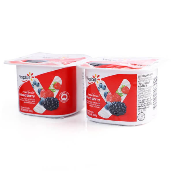 Sữa chua ít béo trái cây Yoplait hỗn hợp dâu 100g - Lốc 2 hủ