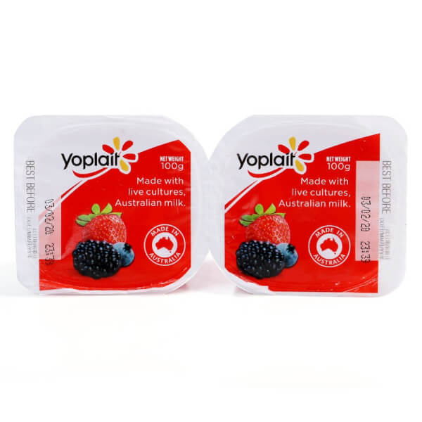 Sữa chua ít béo trái cây Yoplait hỗn hợp dâu 100g - Lốc 2 hủ