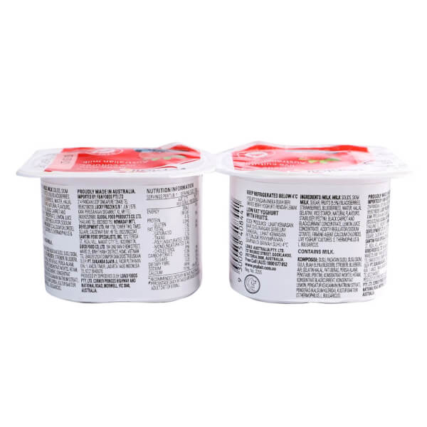 Sữa chua ít béo trái cây Yoplait hỗn hợp dâu 100g - Lốc 2 hủ