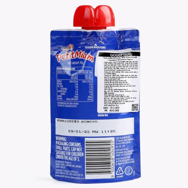 Sữa chua trái cây tươi ít béo Yoplait Việt Quất 70g