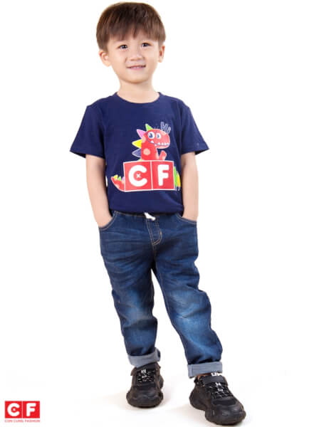 Quần jeans bé trai dài CF B129044 Xanh jean
