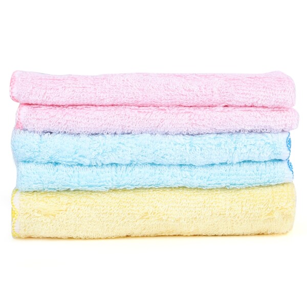 Combo 3 khăn sợi tre Unobaby 25x25cm (xanh, hồng, vàng)