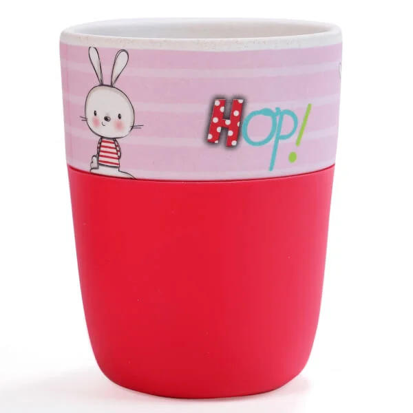 Ly uống nước sợi tre chống trượt 300 ml hình thỏ (DS21640BF-FS, 7922)