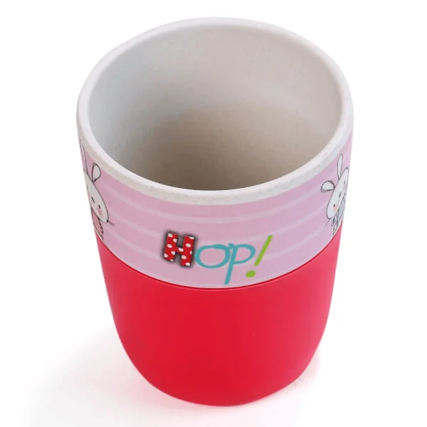 Ly uống nước sợi tre chống trượt 300 ml hình thỏ (DS21640BF-FS, 7922)