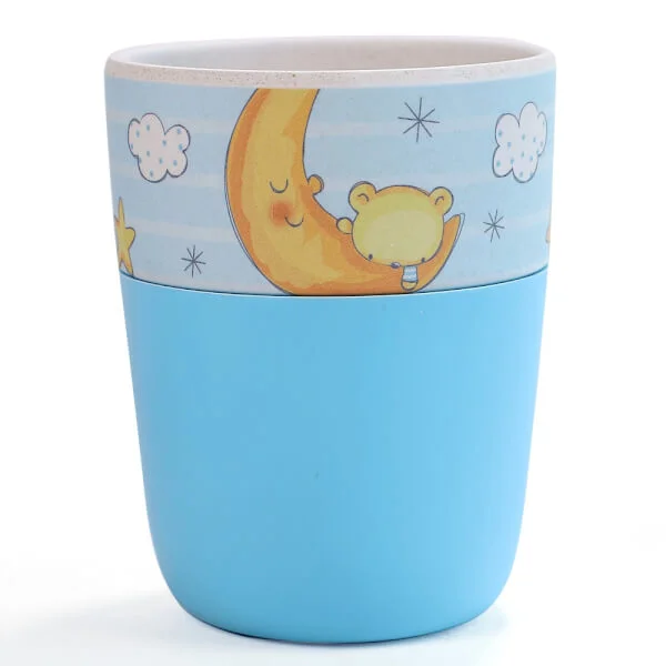 Ly uống nước sợi tre chống trượt 300 ml hình mặt trăng (DS21640BF-FS, 7923)