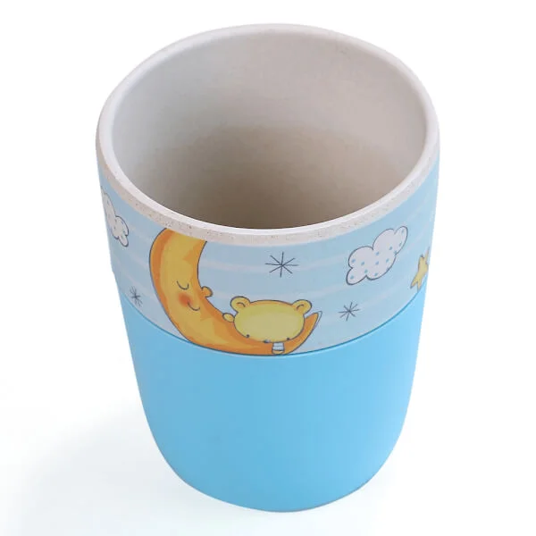 Ly uống nước sợi tre chống trượt 300 ml hình mặt trăng (DS21640BF-FS, 7923)