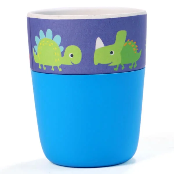 Ly uống nước sợi tre chống trượt 300 ml hình khủng long (DS21640BF-FS, 7921)