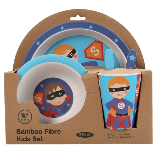 Bộ đồ dùng ăn uống sợi tre siêu nhân (DS50443BF(S/5), 7699)