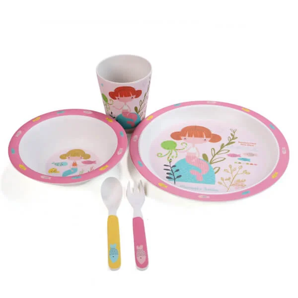 Bộ đồ dùng ăn uống sợi tre nàng tiên cá (DS50443BF(S/5), 7994)
