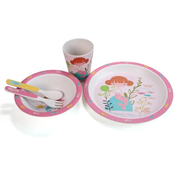 Bộ đồ dùng ăn uống sợi tre nàng tiên cá (DS50443BF(S/5), 7994)