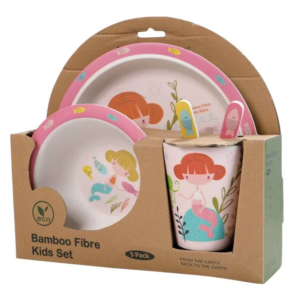 Bộ đồ dùng ăn uống sợi tre nàng tiên cá (DS50443BF(S/5), 7994)