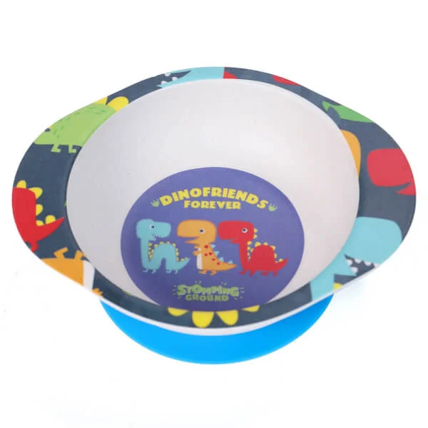 Bộ chén và muỗng nĩa sợi tre hình khủng long (DS50529BF-FS, 7921)