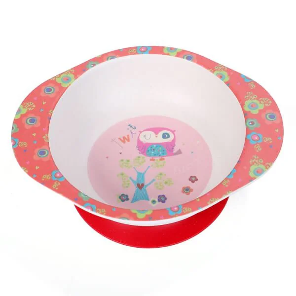 Bộ chén và muỗng nĩa sợi tre hình con cú (DS50529BF-FS, 7920)