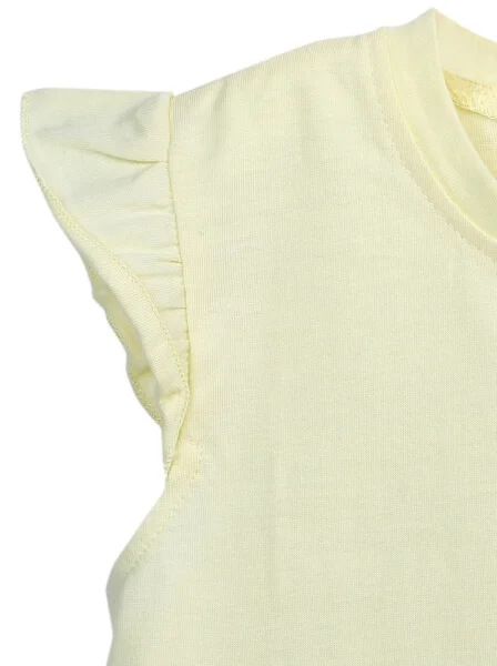 Áo thun bé gái tay ngắn CF G129057 Vàng