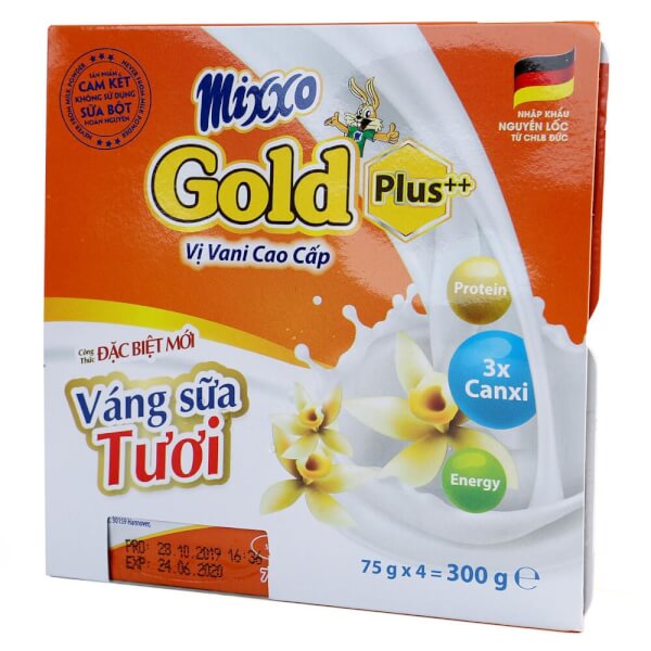 Combo 2 Váng sữa tươi Mixxo Gold 75g - Lốc 4