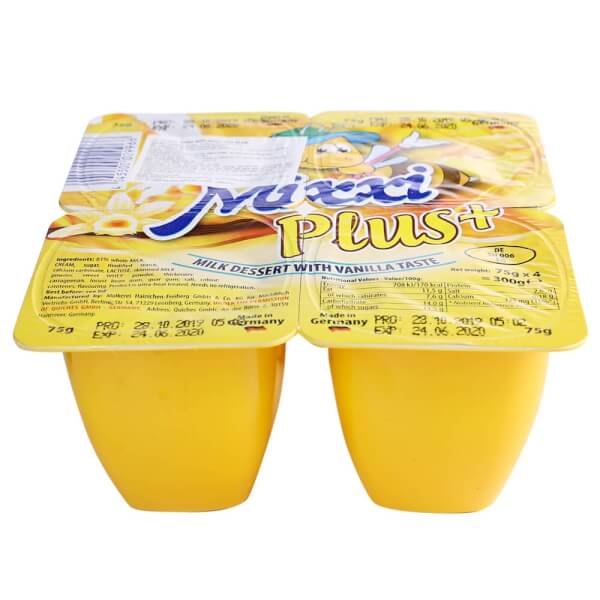 Combo 2 Váng sữa Mixxi - Vanila Plus 75g - Lốc 4