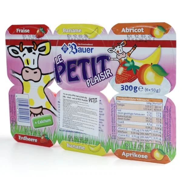 Combo 8 Thực phẩm bổ sung : Phô mai vị trái cây ( dâu-chuối-mơ) Le Petit Plaisir 50g - Lốc 6