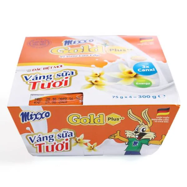 Combo 6 Váng sữa tươi Mixxo Gold 75g - Lốc 4